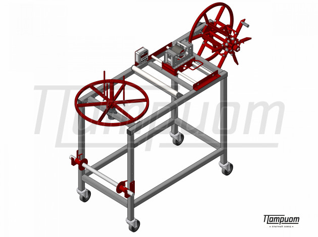Станок отмотки кабеля и провода с ручным раскладчиком МПК 0,6-0,5-50РК Патриот