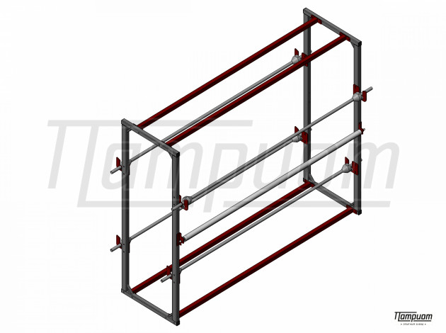 Стеллаж (стойка) для хранения и размотки рулонов СРРМ 4-20Р-2100х600 Патриот